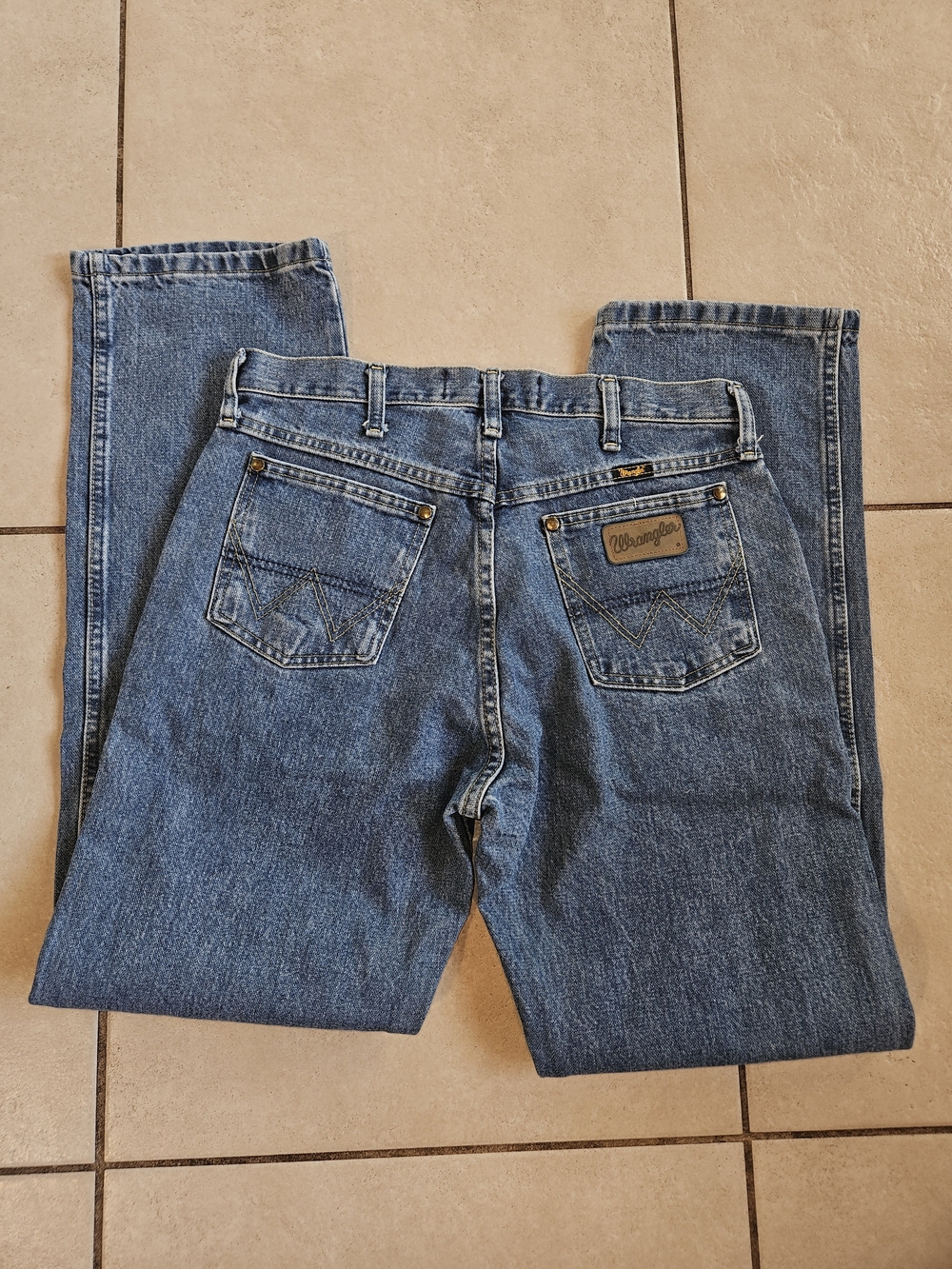 Wrangler Straight Leg Classic Blue Denim Jeans 31x32